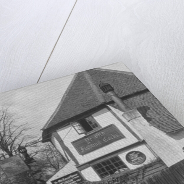 Kitty Brunell's Standard 16 outside Ye Olde Fighting Cocks inn, St Albans, Hertfordshire, 1930s by Bill Brunell