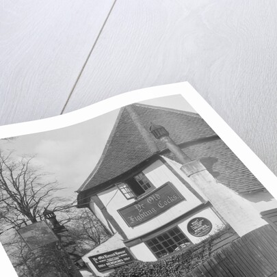 Kitty Brunell's Standard 16 outside Ye Olde Fighting Cocks inn, St Albans, Hertfordshire, 1930s by Bill Brunell