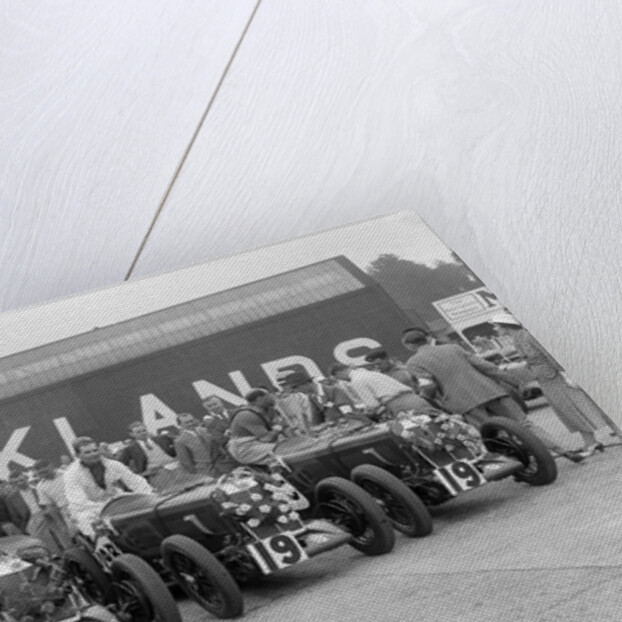 Three MG Magnas at the LCC Relay Grand Prix, Brooklands, Surrey, 1933 by Bill Brunell