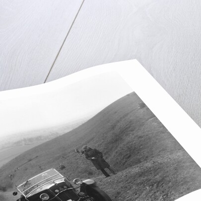 Morris Minor competing in a trial, Crowell Hill, Chinnor, Oxfordshire, 1930s by Bill Brunell