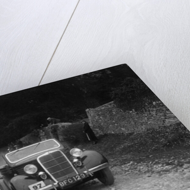 Ford V8 drophead competing in a motoring trial, Nailsworth Ladder, Gloucestershire, 1930s by Bill Brunell