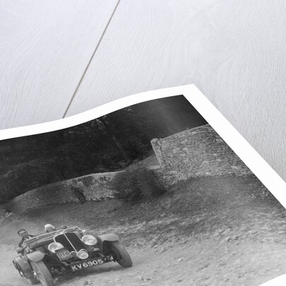 Triumph open tourer competing in a motoring trial, Nailsworth Ladder, Gloucestershire, 1930s. by Bill Brunell