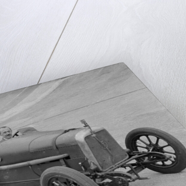 Aston Martin of GC Stead on the Members Banking at Brooklands, Surrey, c1920s by Bill Brunell