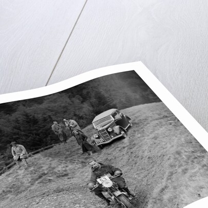 500 cc Ariel of GR Walling competing in the MCC Edinburgh Trial, Roxburghshire, Scotland, 1938 by Bill Brunell