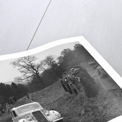 Hillman Minx of S Elgar competing in the MCC Edinburgh Trial, Roxburghshire, Scotland, 1938 by Bill Brunell