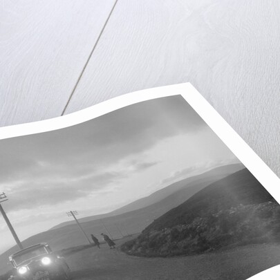 Talbot 14/45 4-door saloon of Kitty Brunell competing in the Monte Carlo Rally, Monaco, 1930 by Bill Brunell