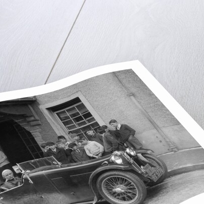 Kitty Brunell in her MG Magna outside the Stag Hotel, Edinburgh, RSAC Scottish Rally, 1932 by Bill Brunell