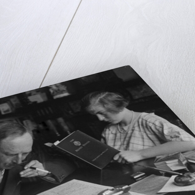 British motoring photographer Bill Brunell with his rally driver daughter Kitty, c1930 by Bill Brunell