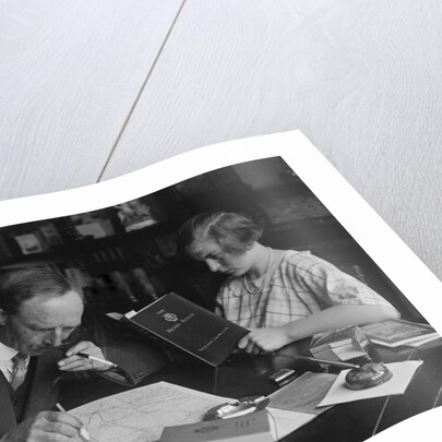 British motoring photographer Bill Brunell with his rally driver daughter Kitty, c1930 by Bill Brunell