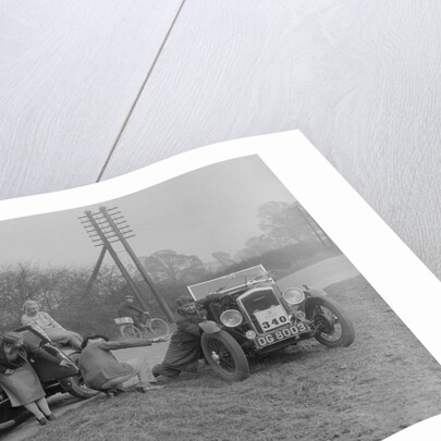 AC 4-seater tourer of Kitty Brunell and a Wolseley Hornet at the RAC Rally, 1933 by Bill Brunell