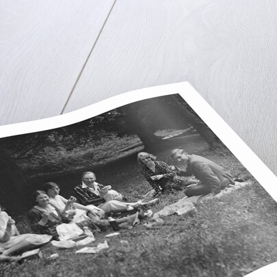 Enjoying a picnic at the Middlesex County AC Hill Climb, c1930 by Bill Brunell