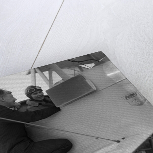 Kitty Brunell in the cockpit of a Blackburn Bluebird aeroplane, c1930s by Bill Brunell