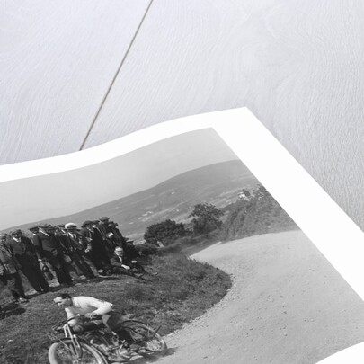 Motorcycle competing in the South Wales Auto Club Caerphilly Hillclimb, Wales, pre 1915. by Bill Brunell