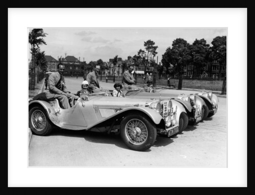 1937 Jaguar SS100 2 1/2 litre team on Welsh rally, 1937 by Unknown