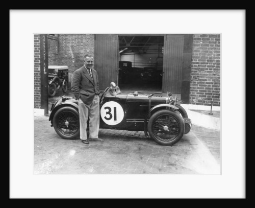 Cyril Paul with his MG C type by Anonymous