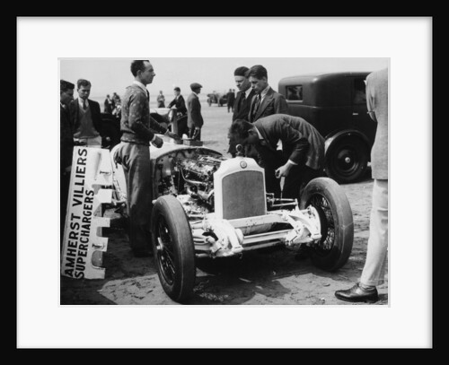 Raymond Mays with a Vauxhall Villiers TT, (1929?) by Unknown