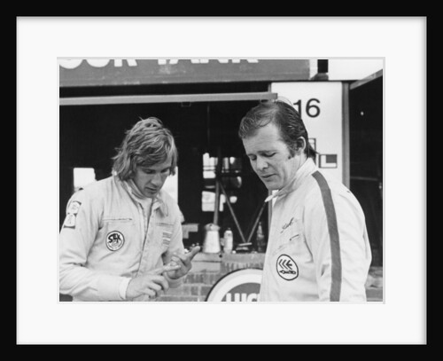 James Hunt with Charles Lucas, c1970 by Unknown
