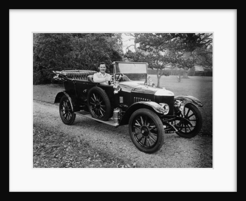 Graham Hill in a 1913 Newton Bennett by Anonymous