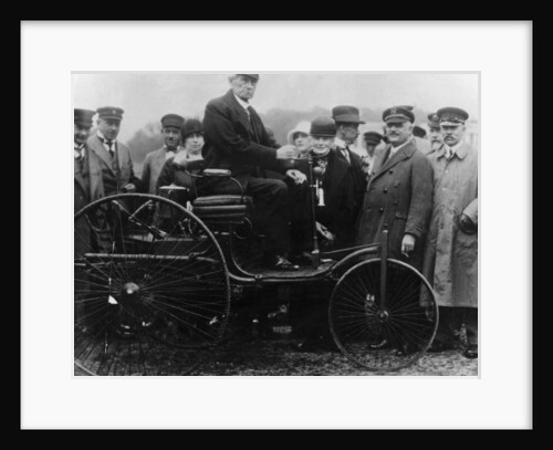 Karl Benz in his Benz motor car, 1886 by Unknown