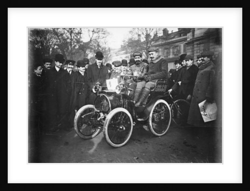 Louis Renault in the driver's seat of a Voiturette Renault 1¾ hp, 1899 by Unknown