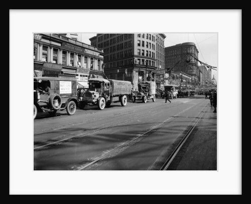 Trucks in Market Street, San Francisco, USA, c1922 by Unknown