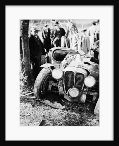 Crash of the Le Mans 24 Hours winner at Spa, Belgium, 1938 by Unknown