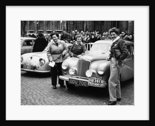 Three women with a Sunbeam Talbot, Monte Carlo Rally, 18th January 1954 by Unknown