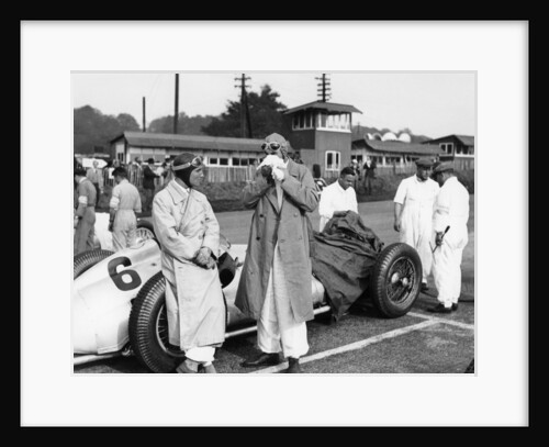 Von Brauchitsch with a 3 litre Mercedes Benz at the Donington Grand Prix, 1938 by Unknown