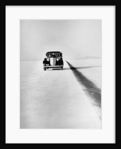 A Ford Lincoln on the Bonneville Salt Flats, Utah, 1935 by Unknown