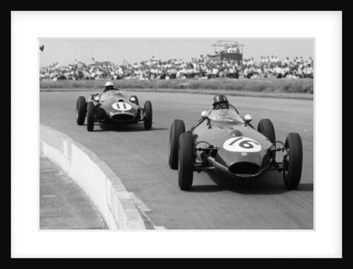 Graham Hill and Jack Brabham racing in the XI British Grand Prix, Silverstone, July 1958 by Unknown