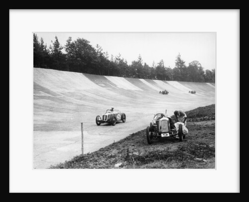 Motor racing action, Brooklands, Surrey, c1920-c1939 by Unknown