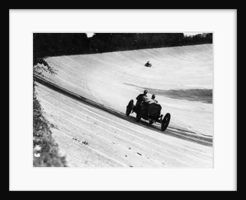 Mercedes on the banking near Members' Bridge, Brooklands, Surrey, 1920 by Unknown