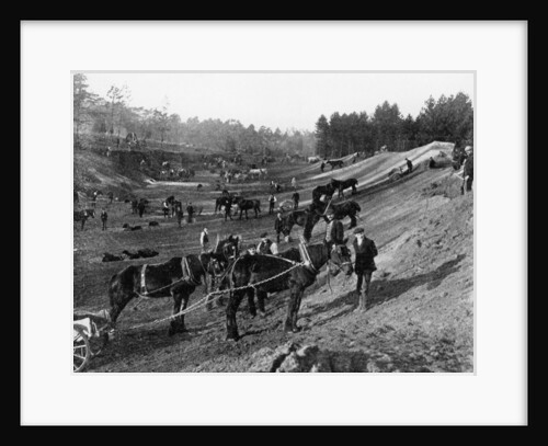 Brooklands motor racing circuit under construction, Surrey, c1906-c1907 by Unknown