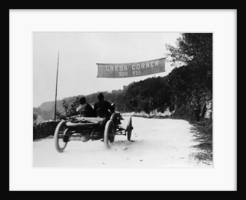 T Thornycroft in a Thornycroft car in a TT race, 1908 by Unknown