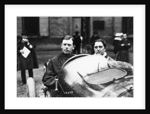 Kenelm Lee Guinness behind the wheel of a Sunbeam c1913-c1924 by Unknown