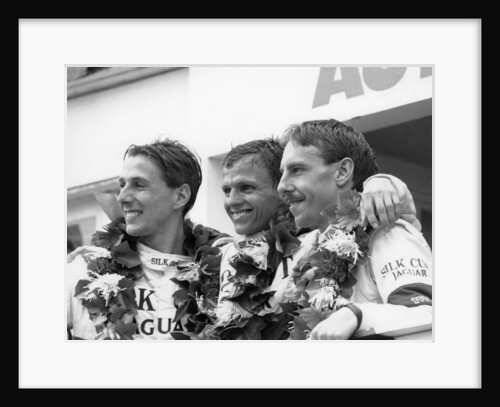 Drivers of the Jaguar which won the Le Mans 24 Hours, France, 1988 by Unknown
