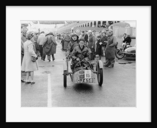 Sammy Davis with 1897 Leon Bollee tricar 'Beelzebub' by Anonymous