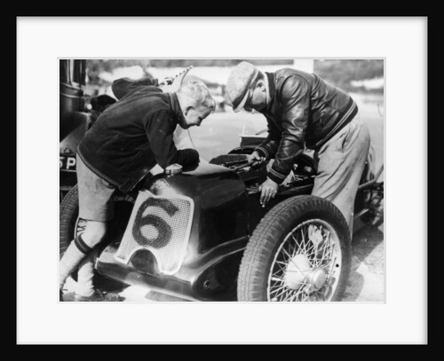 Billy Cotton Senior and Junior with a Riley by Unknown