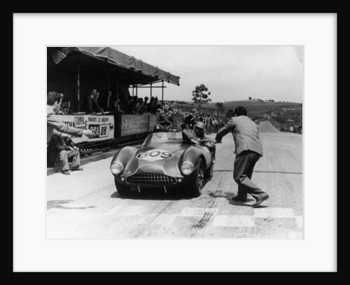 Peter Collins at the wheel of an Aston Martin by Unknown
