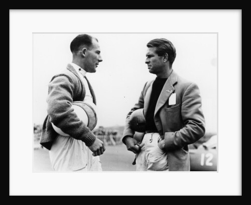 Peter Collins with Stirling Moss by Unknown