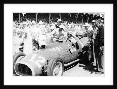 Alberto Ascari at the wheel of a 4.5 litre Ferrari, Indianapolis, 1952 by Unknown