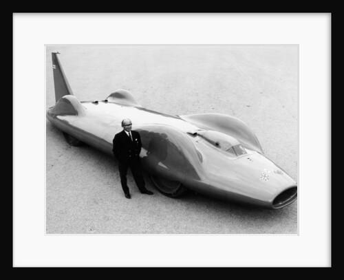 Leo Villa with the 1964 Bluebird, (c1964?) by Unknown