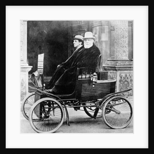 Lord Salisbury aboard a Locomobile steam car, (c1902?) by Unknown