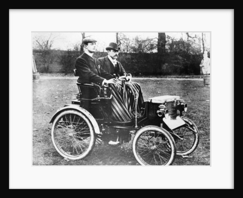 CS Rolls in his 4hp Peugeot Voiturette, c1900 by Unknown