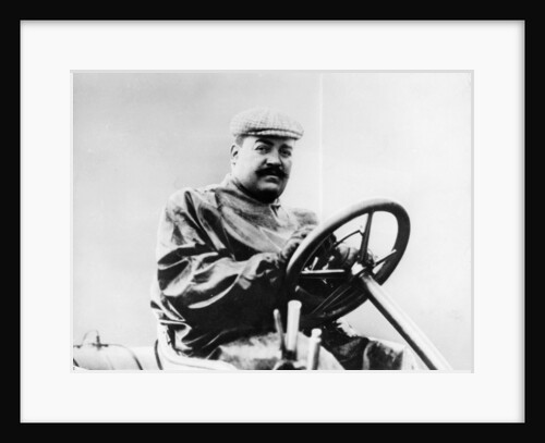 Vincenzo Lancia at the wheel of a car by Unknown