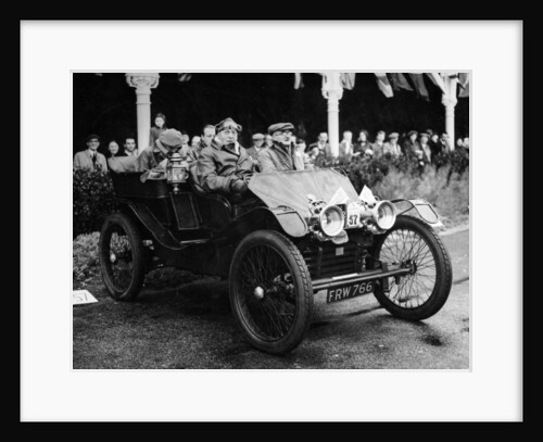 George Lanchester in a 1902 Lanchester, Brighton, East Sussex, 1952 by Unknown