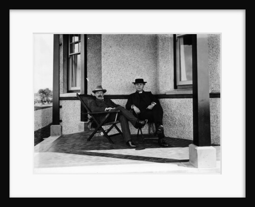 Lloyd George resting on the verandah of a house by Unknown