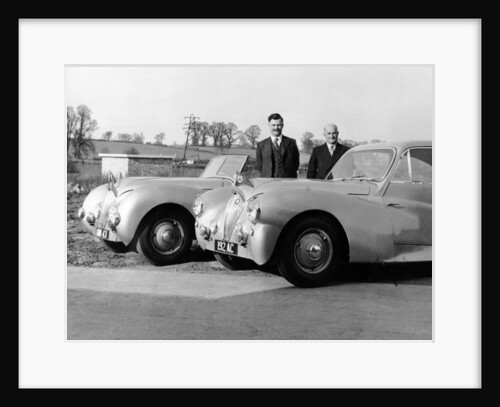 Geoff Healey (on the left), and Donald Healey, late 1940s by Unknown