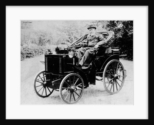 Evelyn Ellis driving an 1895 Panhard by Anonymous