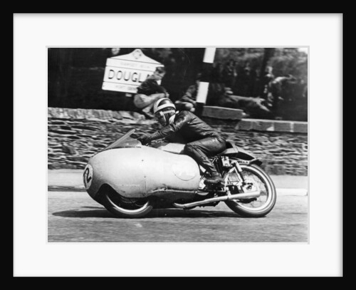 Bill Lomas at Governor's Bridge, Isle of Man Junior TT, 1955 by Unknown